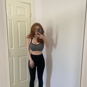 Victoria's Secret Gray and Black Sports Bra